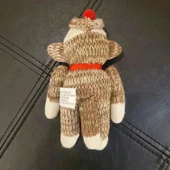 Unbranded Brown/Cream/Red Knit 6" Sock Monkey Toy EUC - Picture 3 of 4